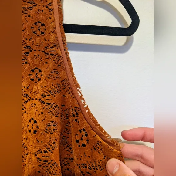Maeve Anthropologie Burnt Gold/Yellow Amis Velvet Ruffle Shift Dress NWT…