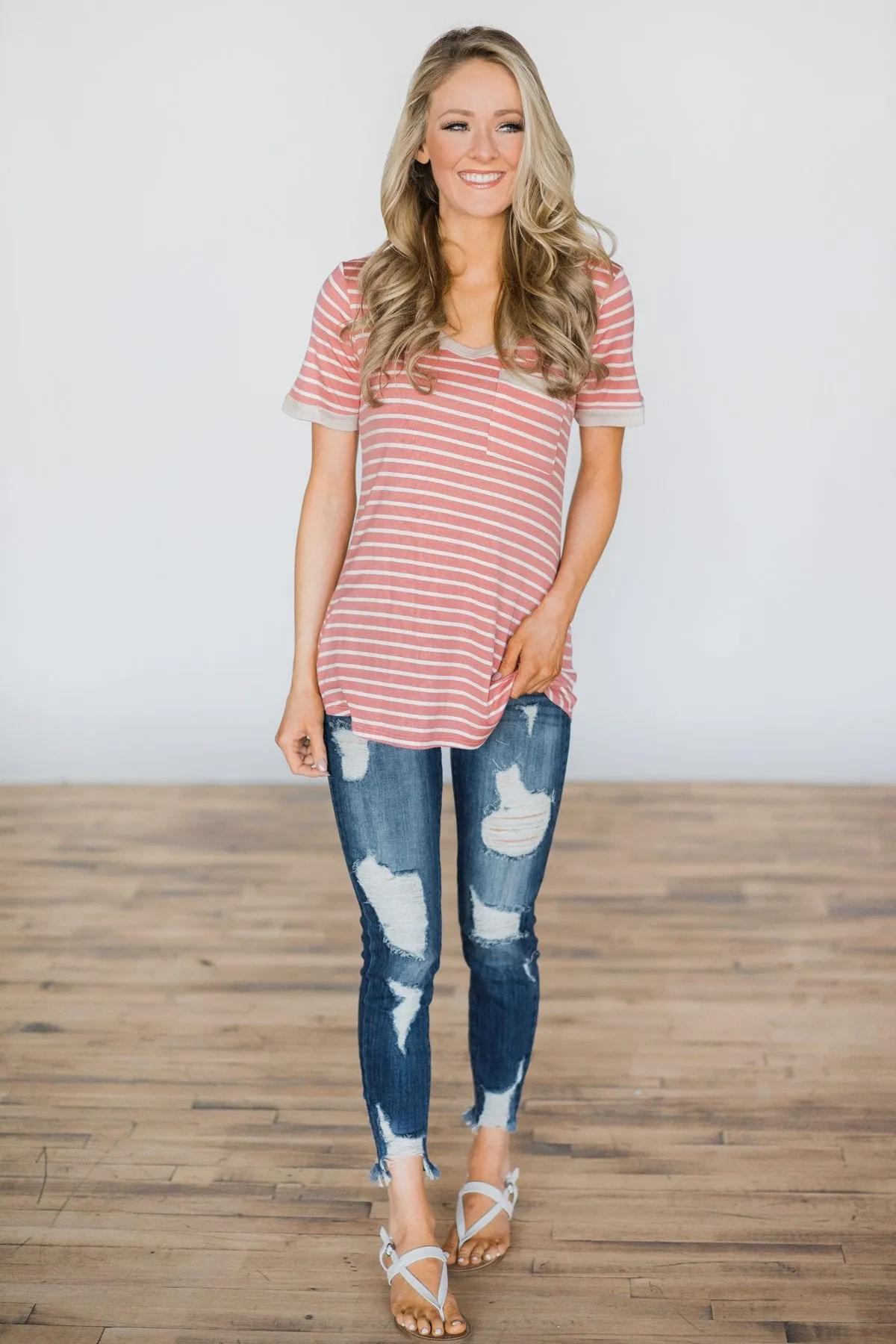 Make Them Stop & Stare Striped Top