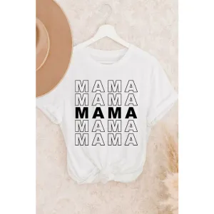 MAMA Repeat Graphic Tee- White