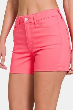 Mandy Zenana High Waist Denim Shorts