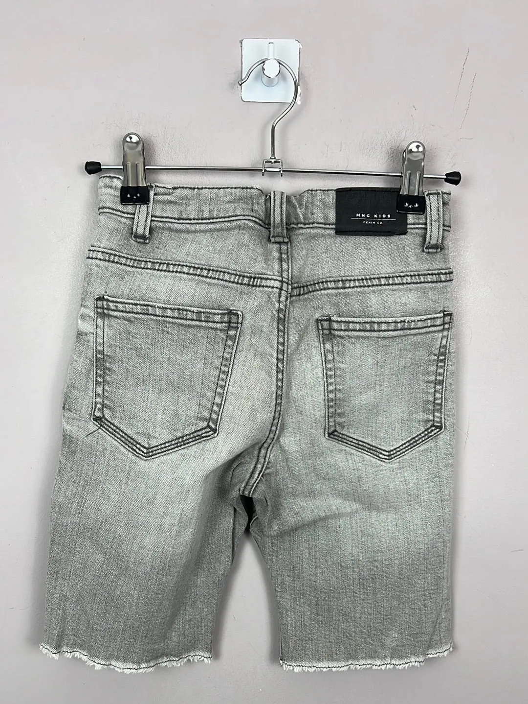 Mango grey denim shorts 7-8y