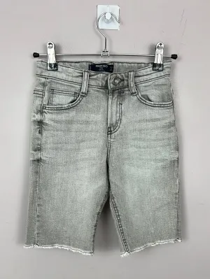 Mango grey denim shorts 7-8y