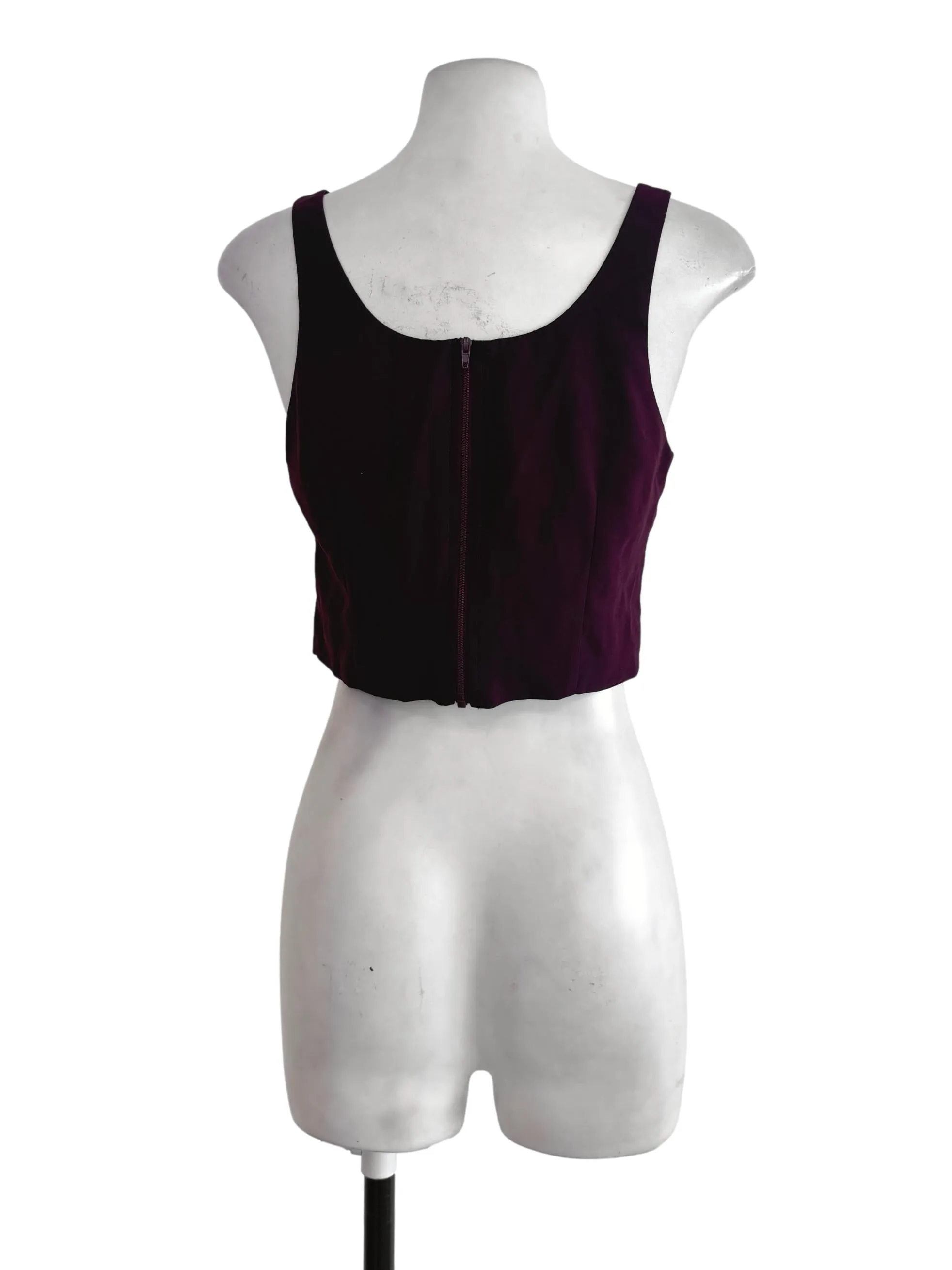 Maroon Sleeveless Top