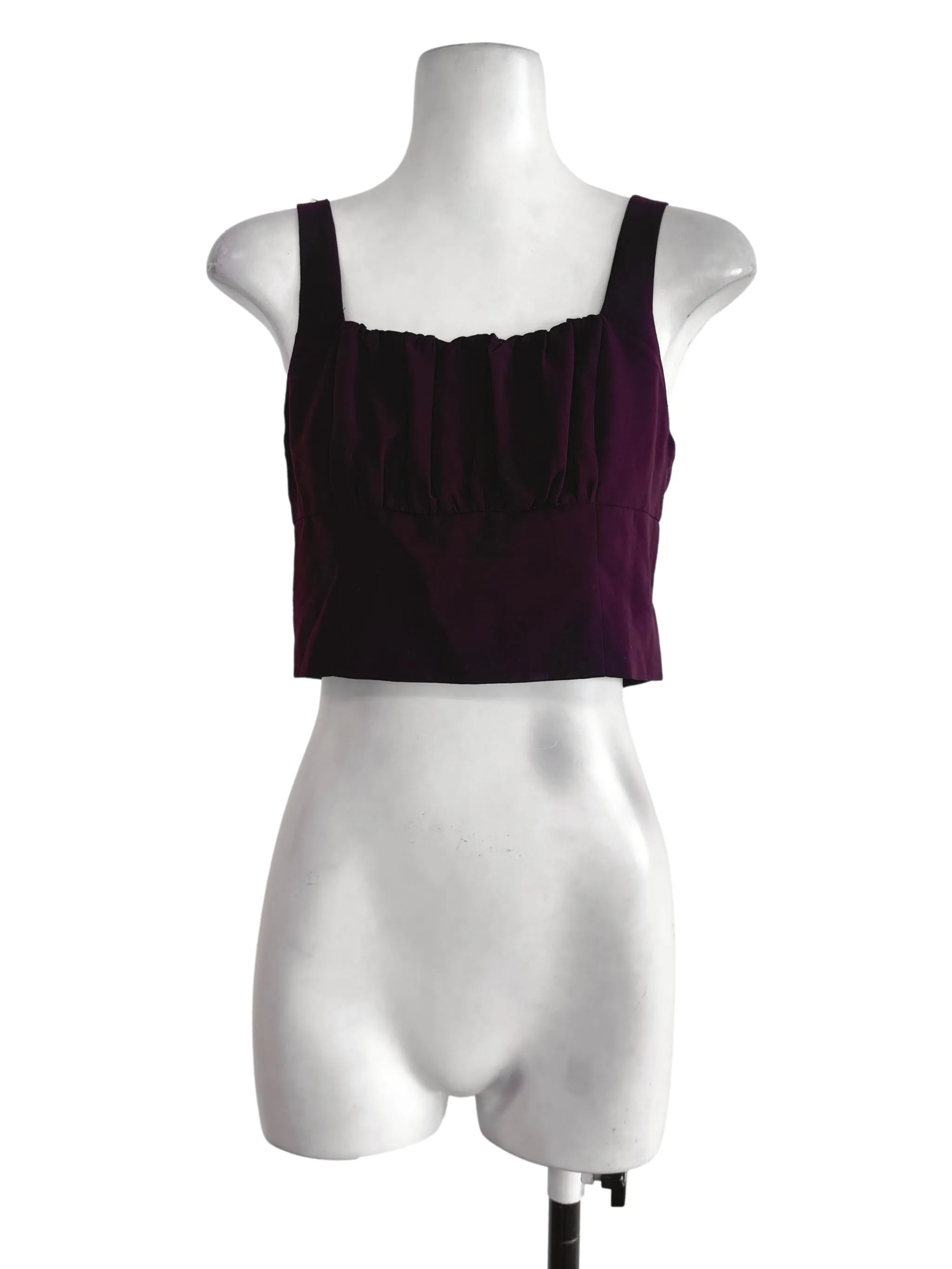 Maroon Sleeveless Top