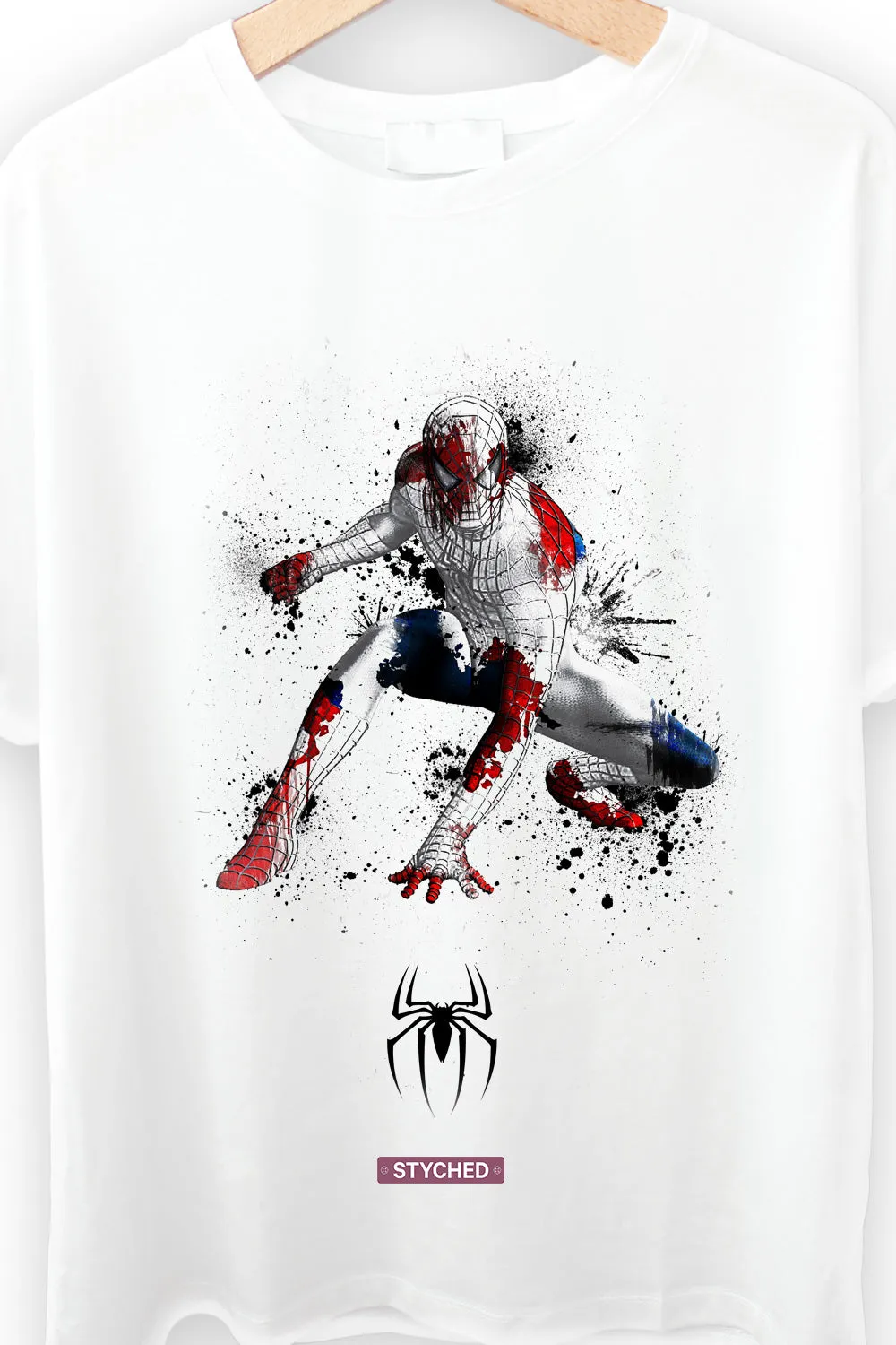 Marvel's Spiderman Color splash graphic T-Shirt