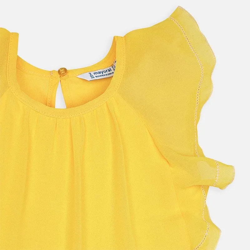 Mayoral Yellow Ruffle Top
