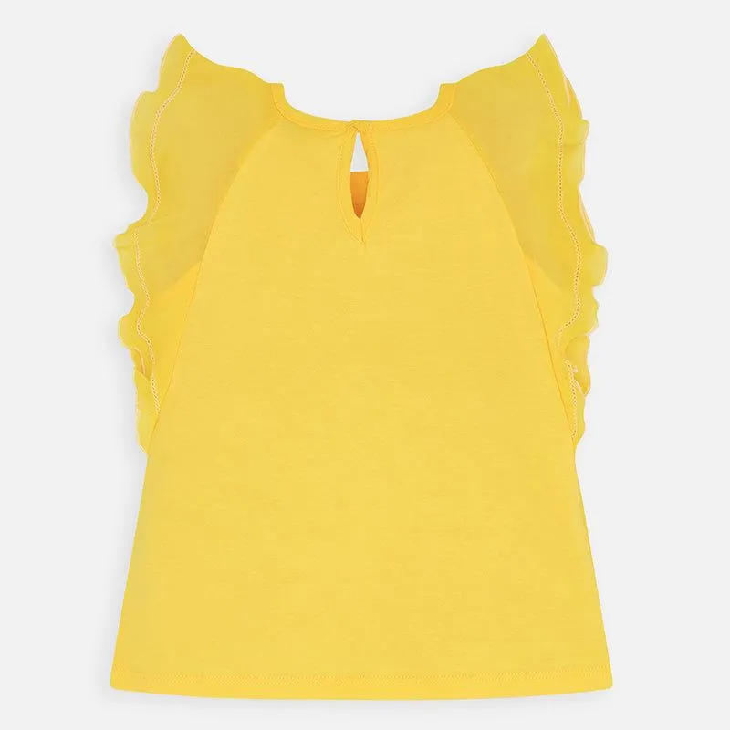 Mayoral Yellow Ruffle Top