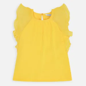 Mayoral Yellow Ruffle Top