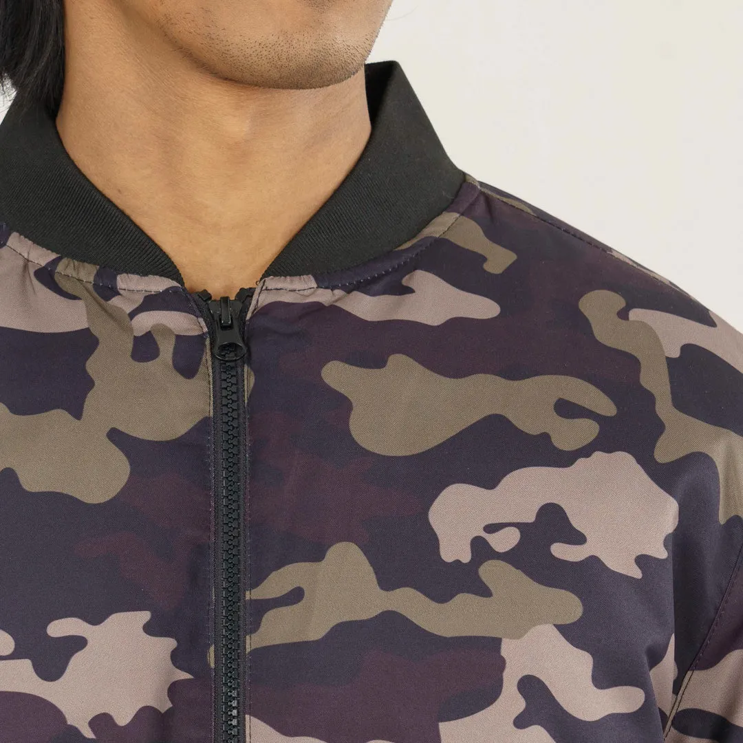 Mens Bomber- Army Aop
