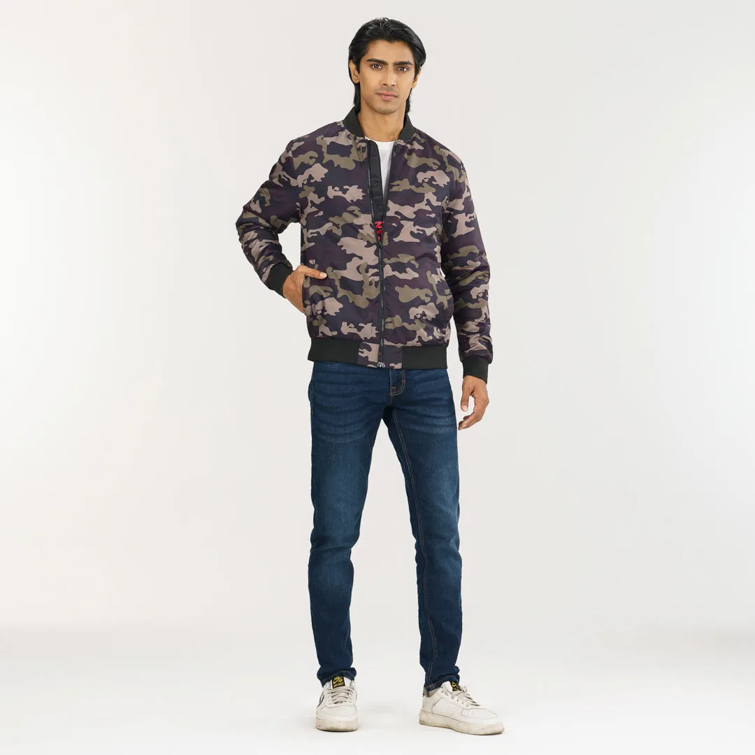 Mens Bomber- Army Aop
