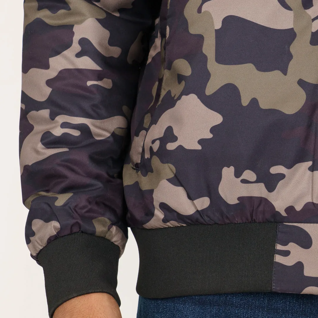 Mens Bomber- Army Aop
