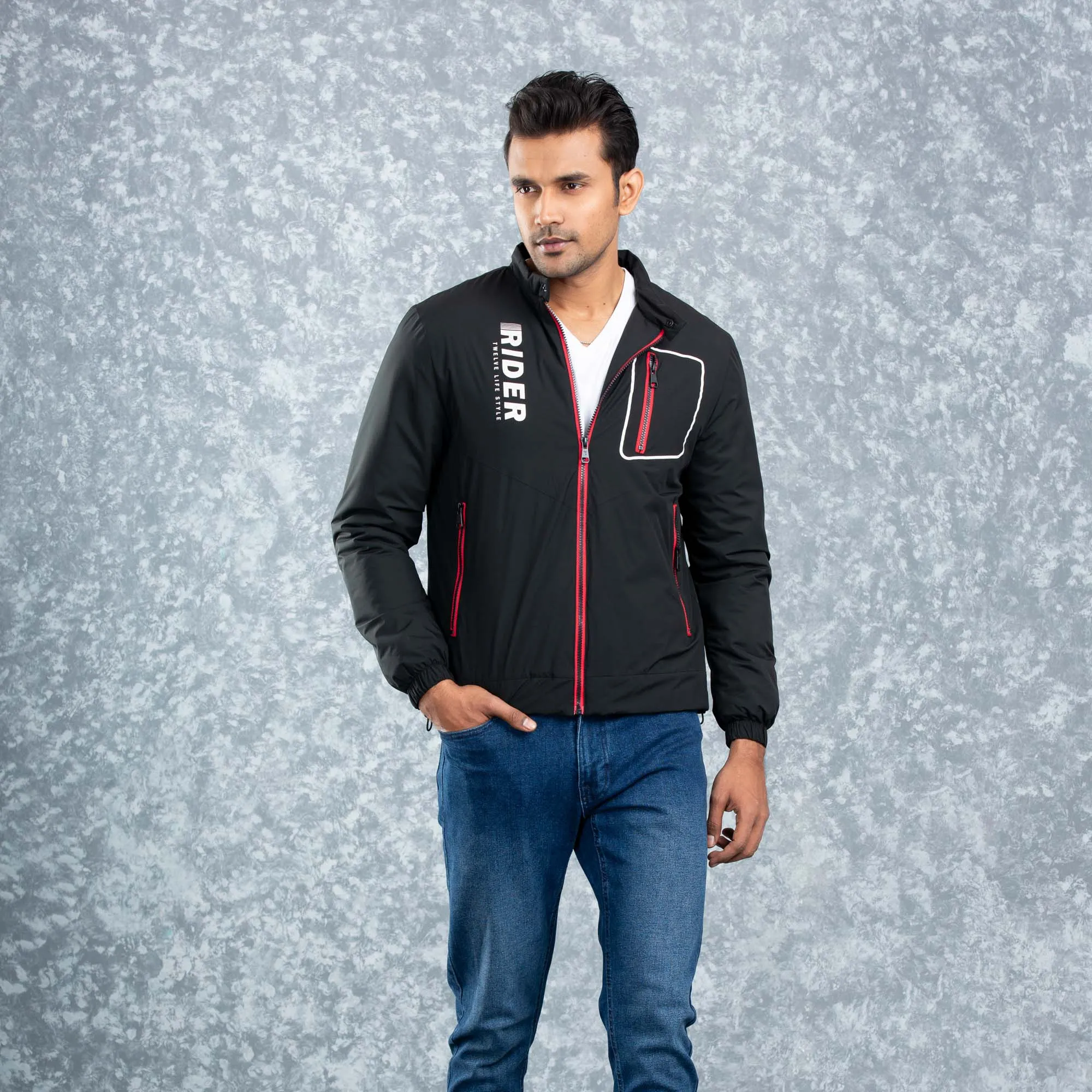 Mens Bomber Jacket- Black