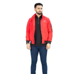 Mens Bomber Jacket- Maroon