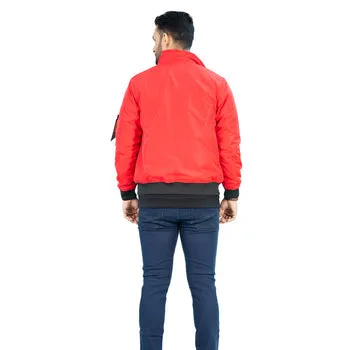 Mens Bomber Jacket- Maroon