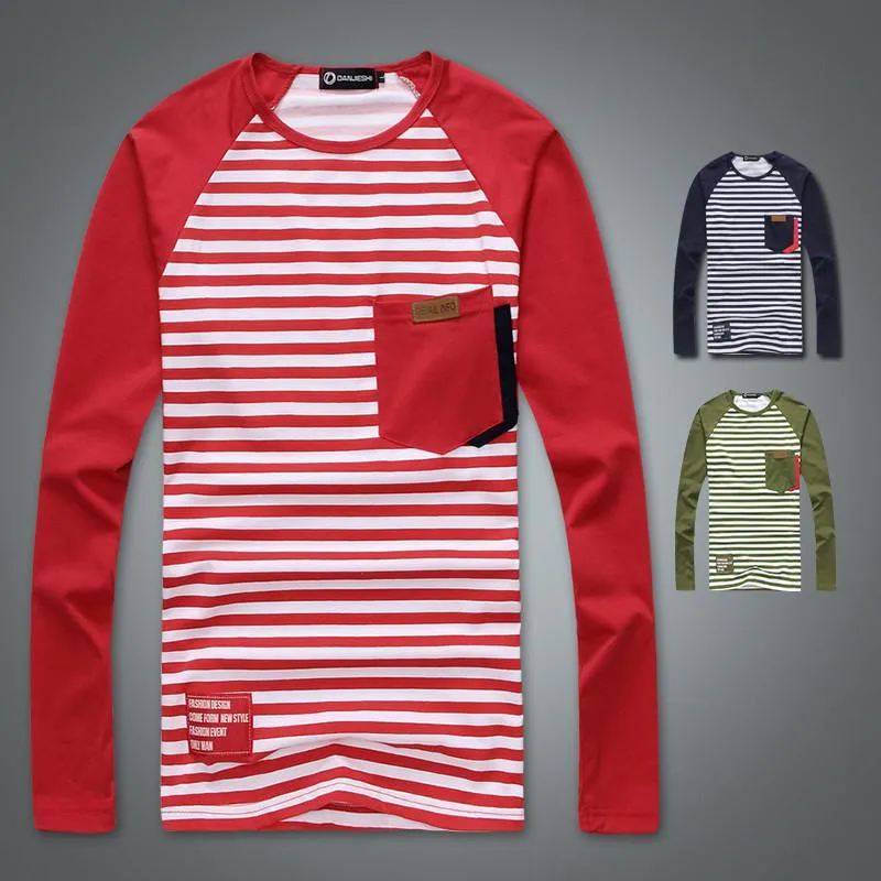 Men's Long Sleeve Striped T-Shirt