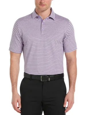 Mens Soft Touch Stripe Golf Polo