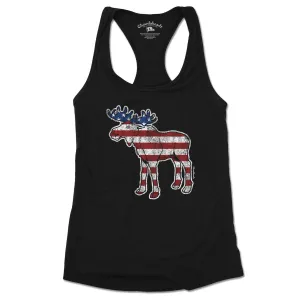 Merica Moose Ladies Tank Top