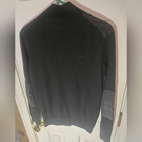 Michael Kors Black Bomber Jacket Varsity Coat Small Lightweight Winter Fall