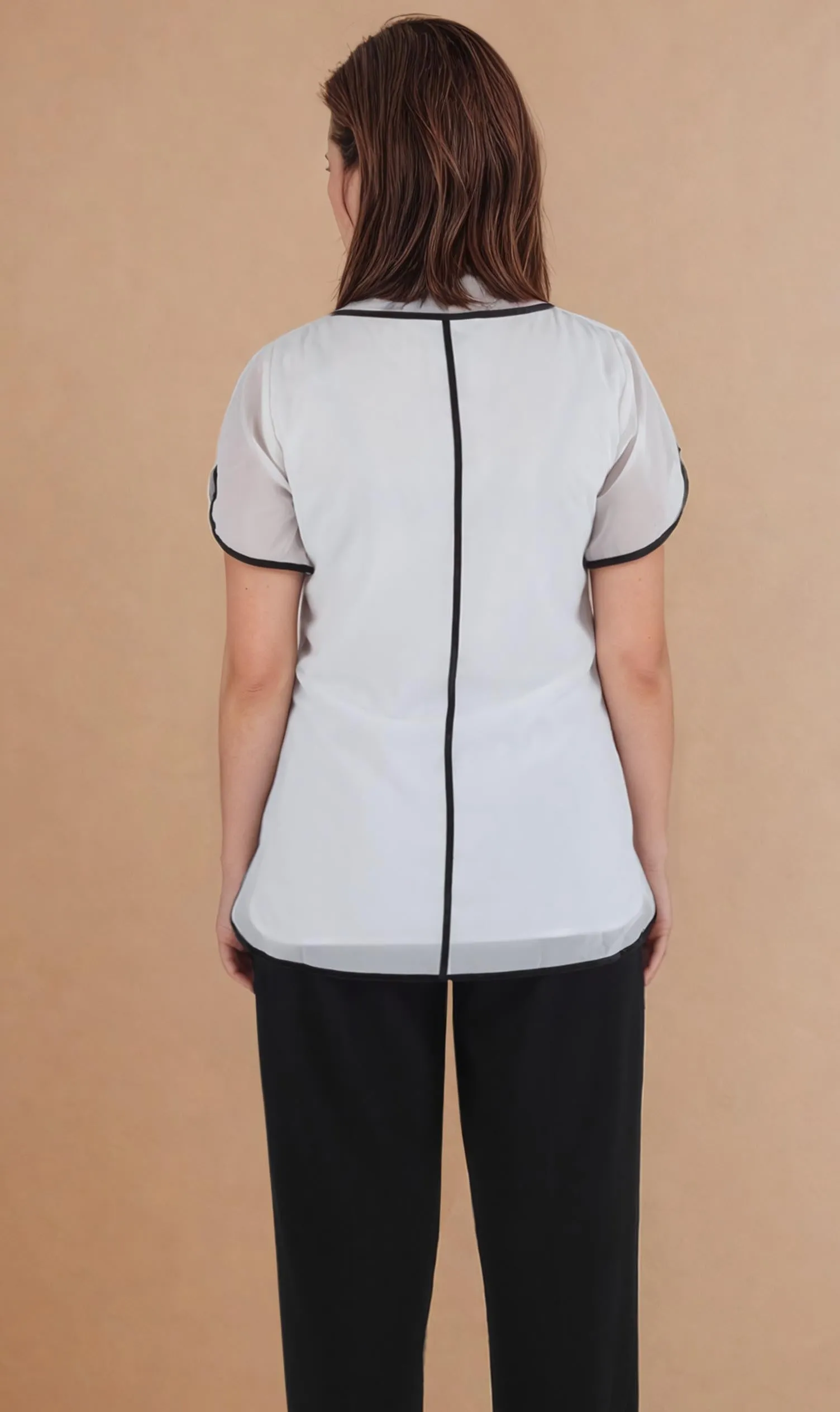 Michaela Piping Detail Top
