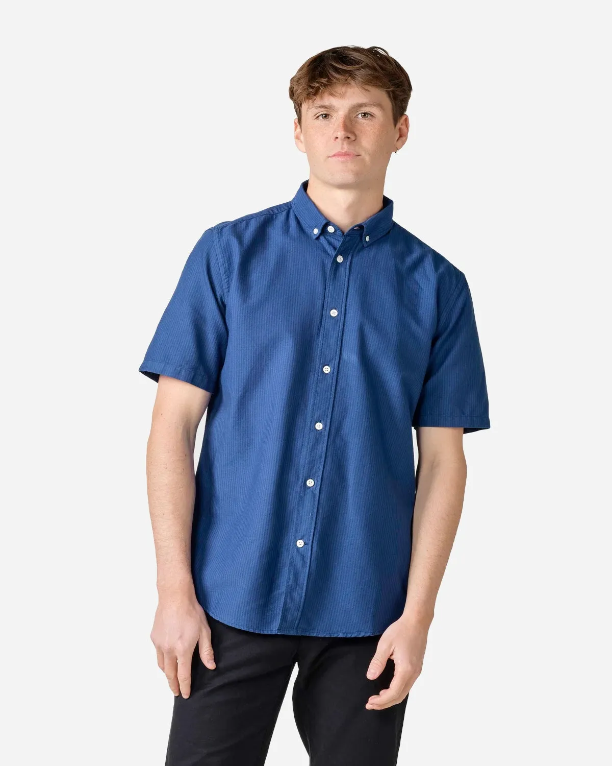 Mikkel Striped Shirt - White/Navy/Ocean