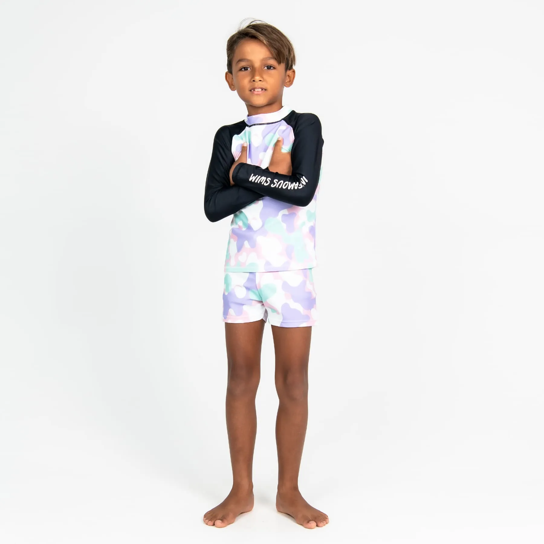 Mini Billy Rashie Top Final Sale - Pastel Camo