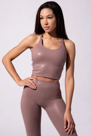 Mink Gloss Mirage Cropped tank