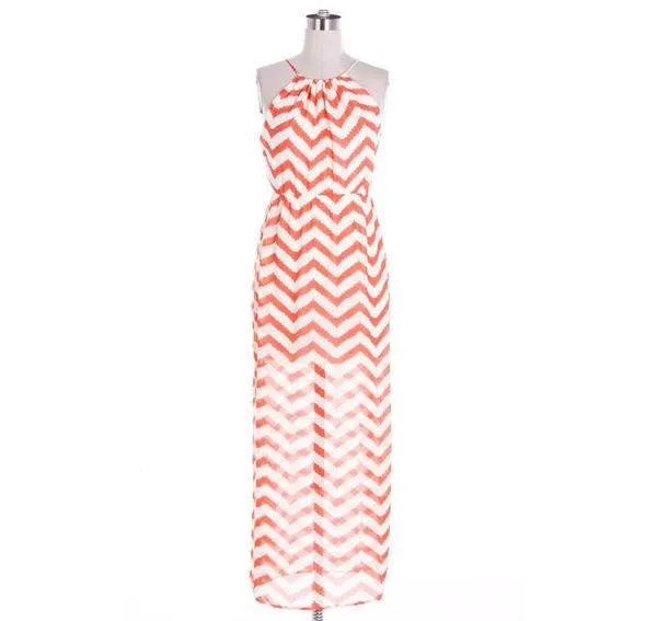 Mint Green ZigZag Maxi dress