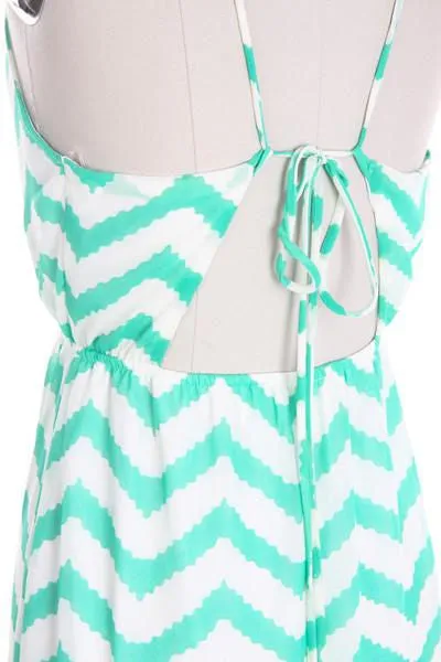 Mint Green ZigZag Maxi dress
