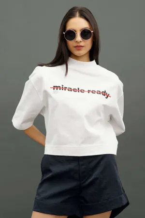 Miracle White Heavy Mock Tee