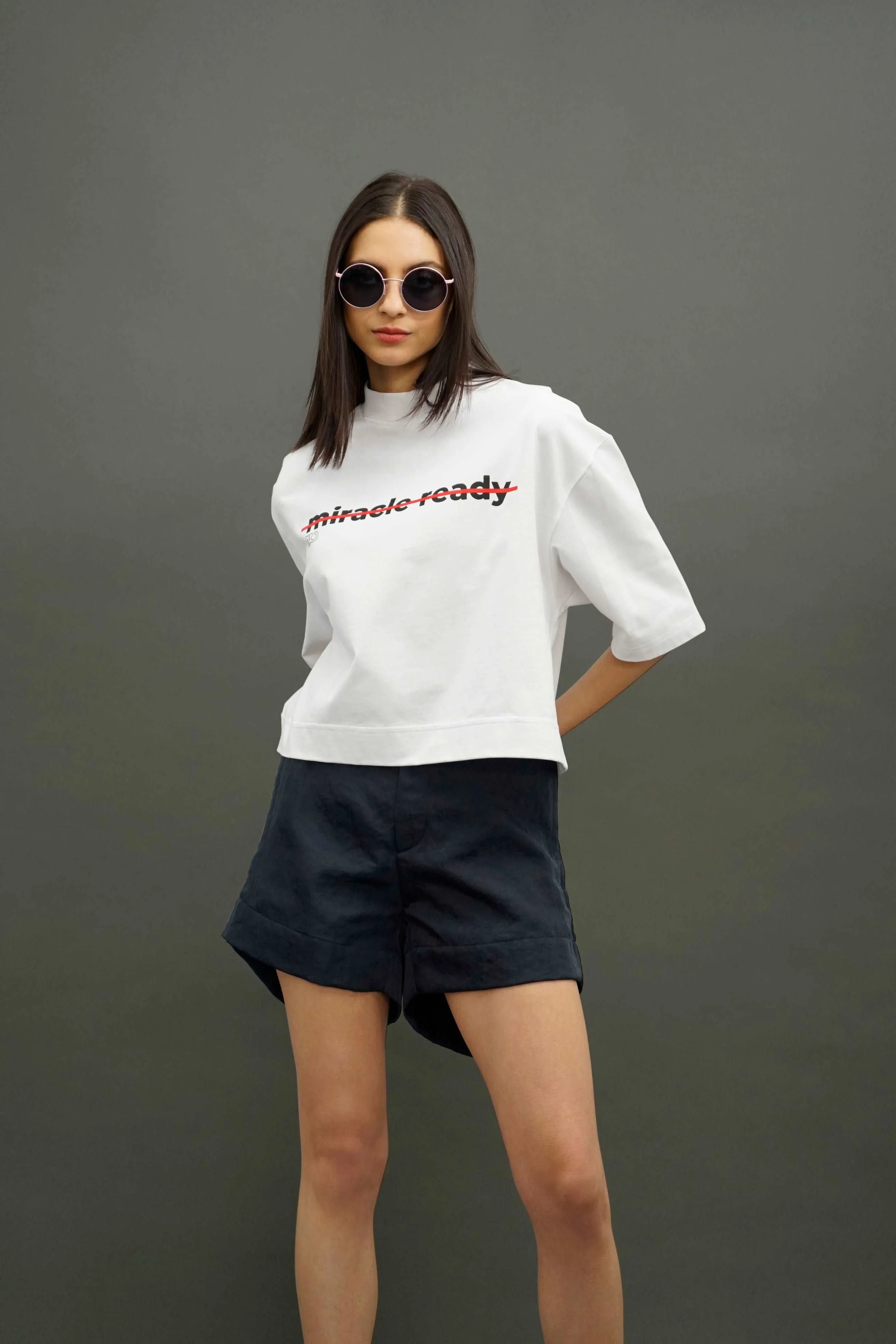 Miracle White Heavy Mock Tee