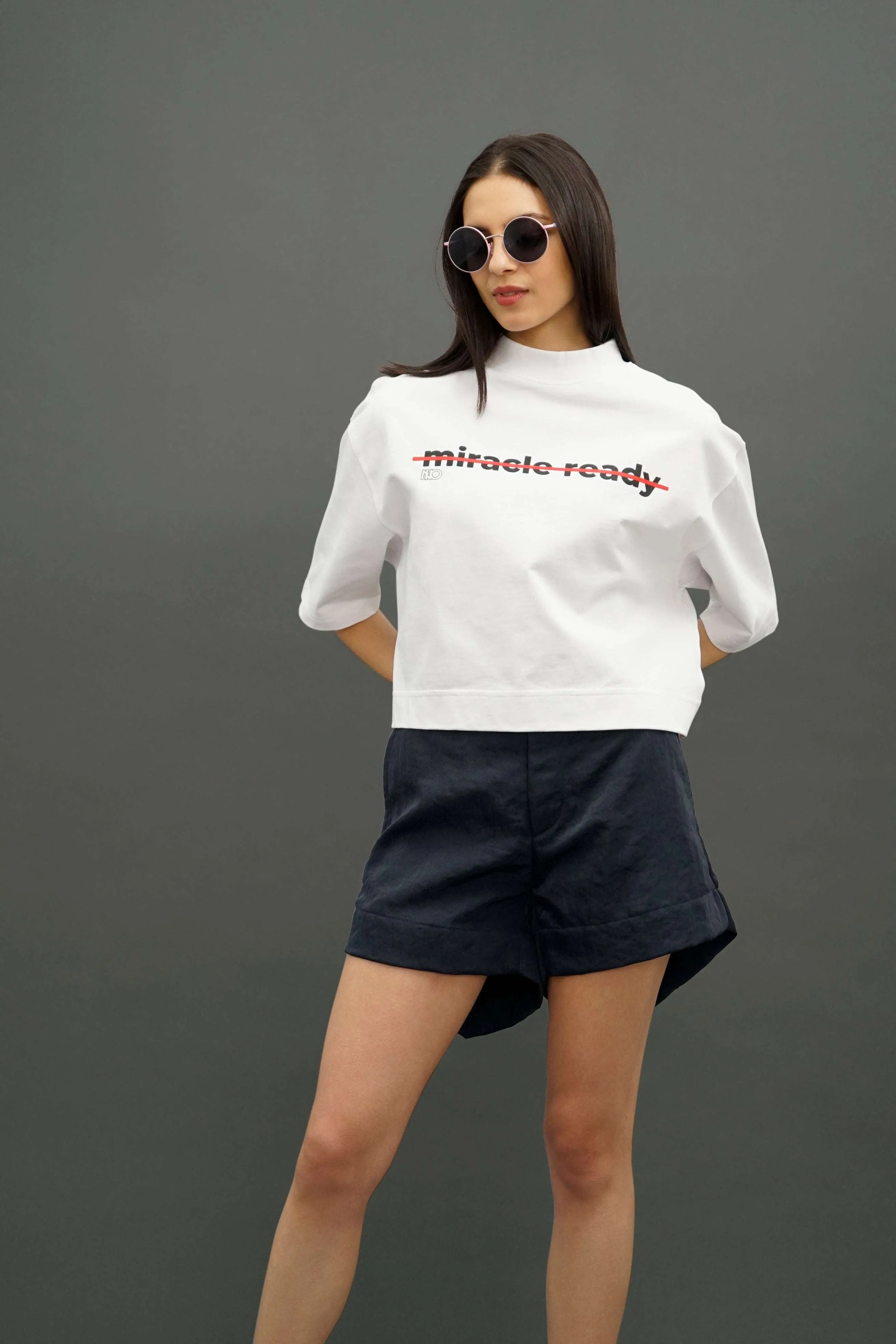 Miracle White Heavy Mock Tee