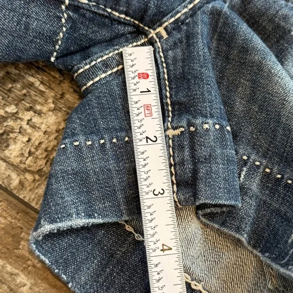 Miss Me Blue Jean Denim Distressed Shorts Womens Size 27