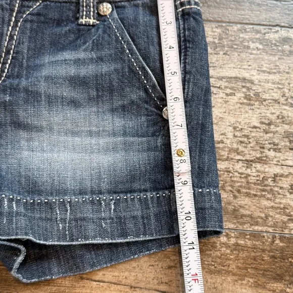 Miss Me Blue Jean Denim Distressed Shorts Womens Size 27
