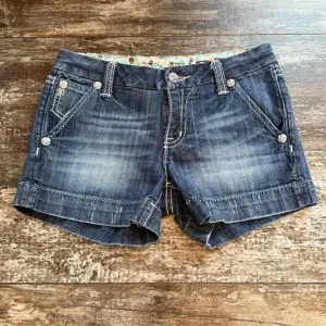 Miss Me Blue Jean Denim Distressed Shorts Womens Size 27