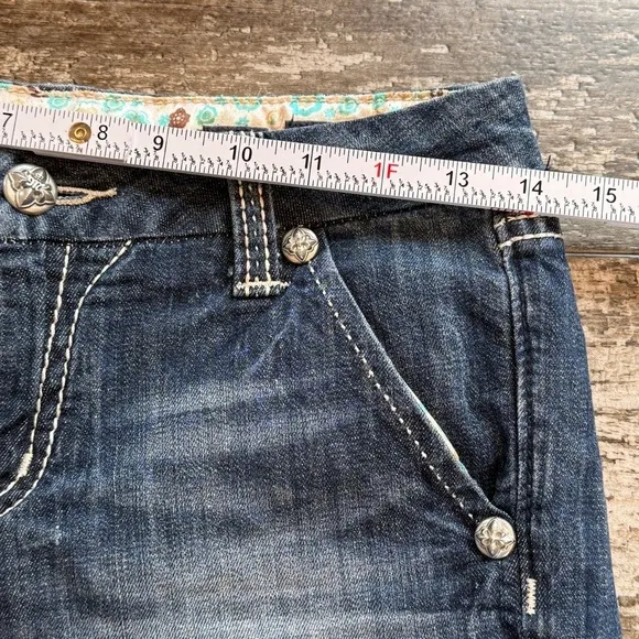 Miss Me Blue Jean Denim Distressed Shorts Womens Size 27