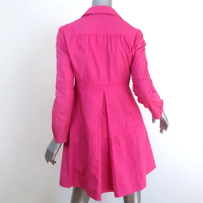 Miu Miu Coat Pink Pleated Cotton Size 42 Lightweight Jacket