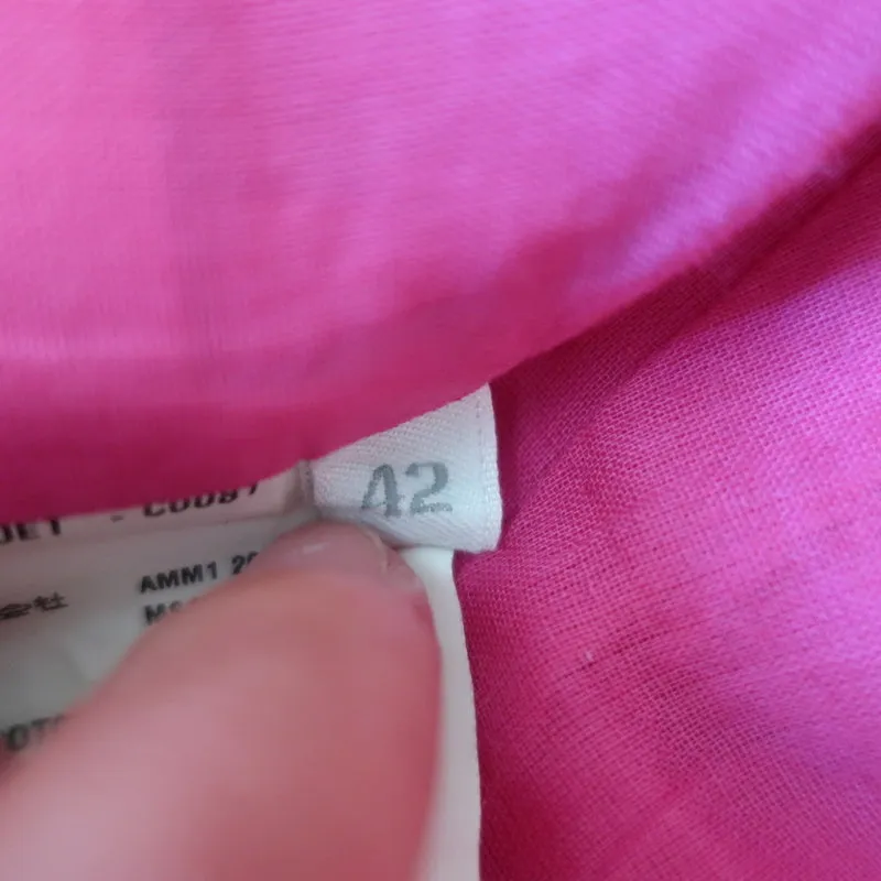 Miu Miu Coat Pink Pleated Cotton Size 42 Lightweight Jacket