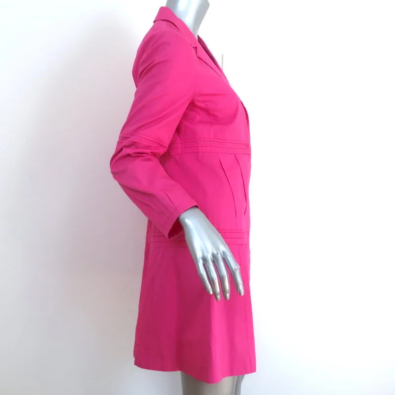 Miu Miu Coat Pink Pleated Cotton Size 42 Lightweight Jacket