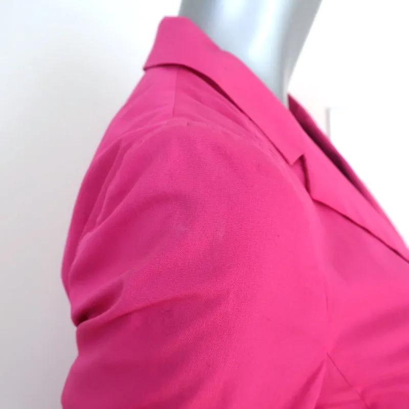 Miu Miu Coat Pink Pleated Cotton Size 42 Lightweight Jacket