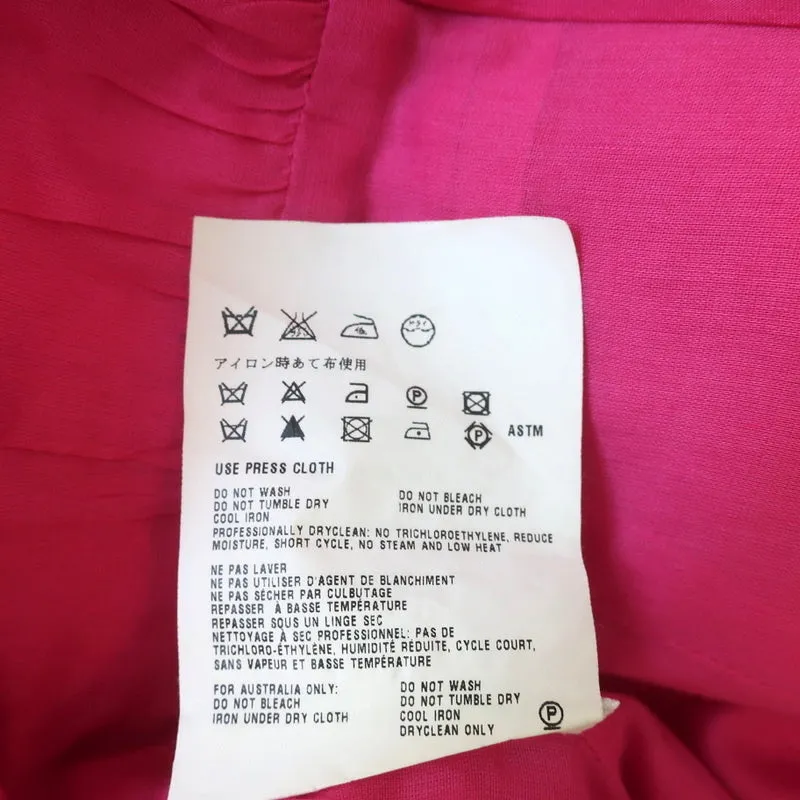 Miu Miu Coat Pink Pleated Cotton Size 42 Lightweight Jacket