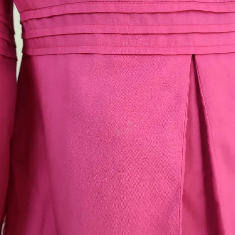 Miu Miu Coat Pink Pleated Cotton Size 42 Lightweight Jacket