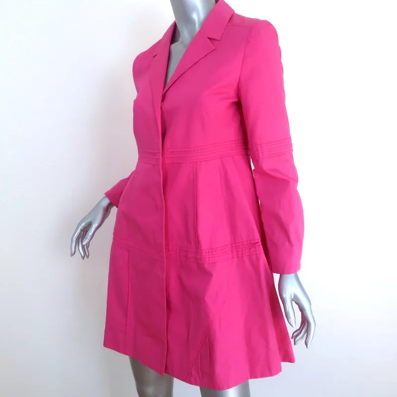 Miu Miu Coat Pink Pleated Cotton Size 42 Lightweight Jacket