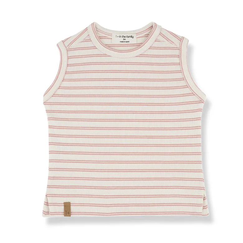 MOHA knit sleeveless t-shirt - coral