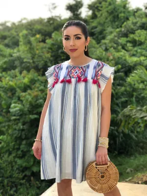 Multi Colored Stripe Shift Dress