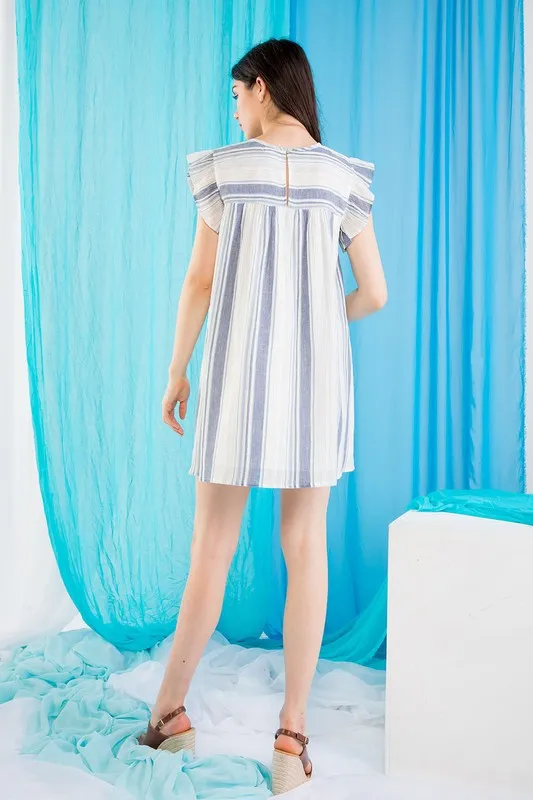 Multi Colored Stripe Shift Dress