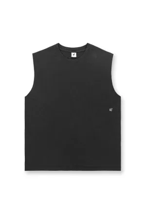 Muscle Fit Sleeveless Tank Top - Washed Black