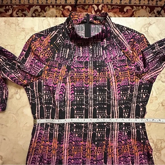 Nanette Lepore Black Purple Orange Shift Dress Size 12