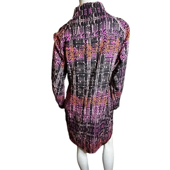 Nanette Lepore Black Purple Orange Shift Dress Size 12