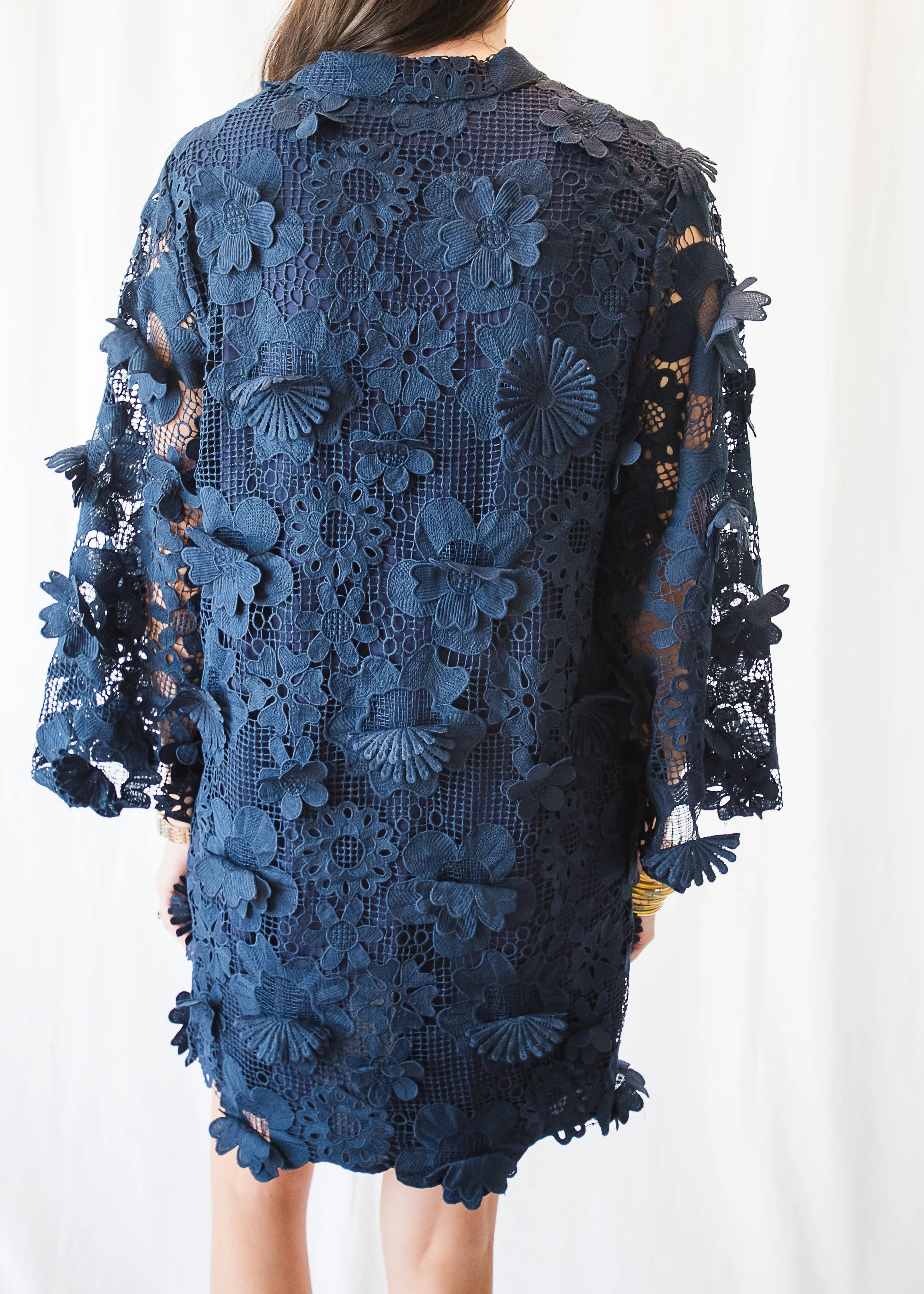 Navy Floral Kaftan