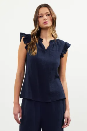 Navy Kendra Top